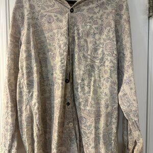 Magnolia Pearl Floral Blouse - Cream and Gray